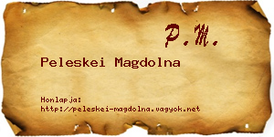 Peleskei Magdolna névjegykártya